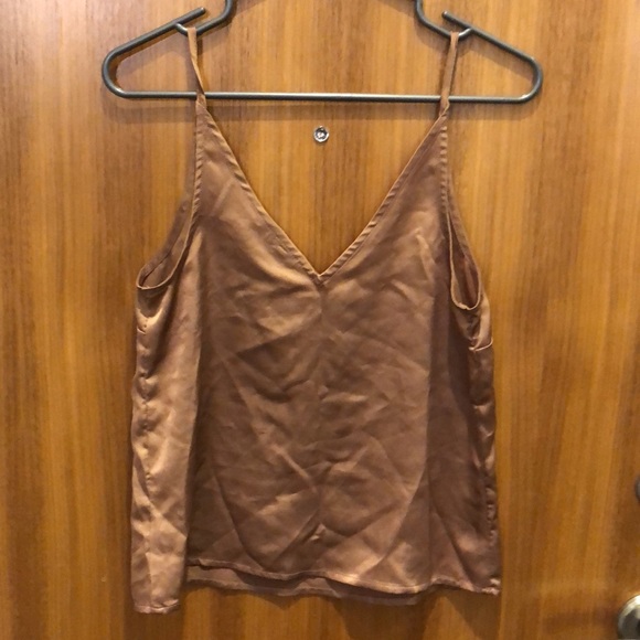 Dynamite XS Satin Blouse Tank Top - rose gold - Picture 2 of 2